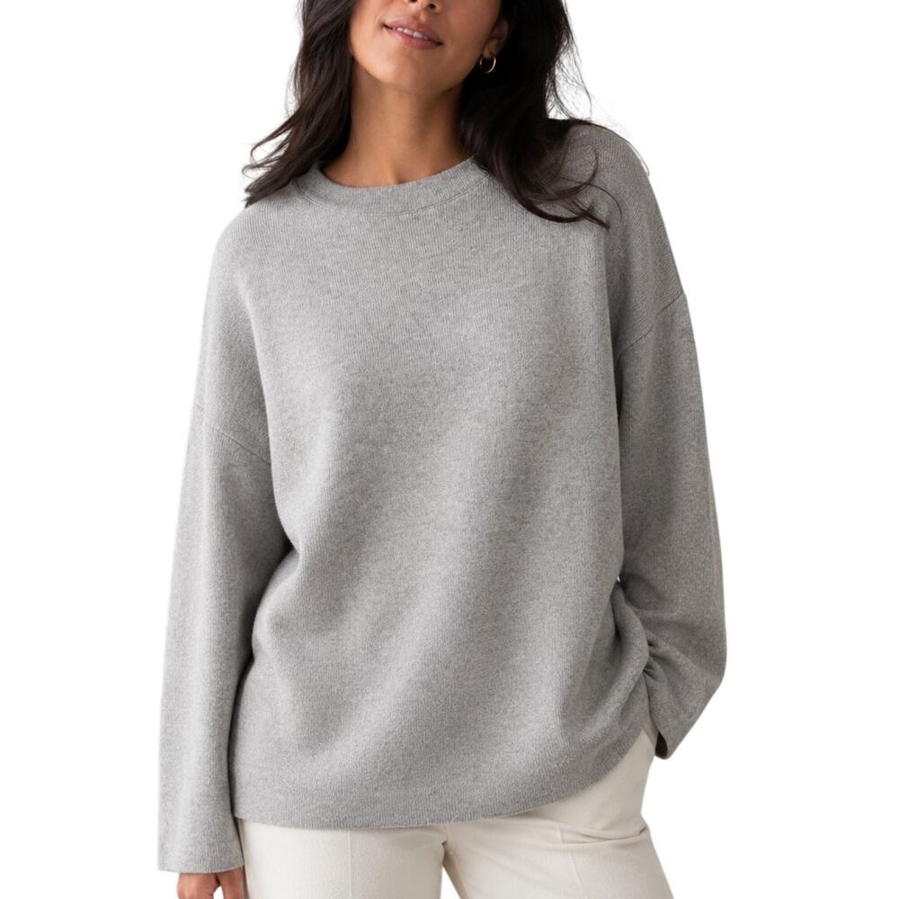 Vince Gray Crewneck Knit Sweater S Quiet Luxury Minimalist